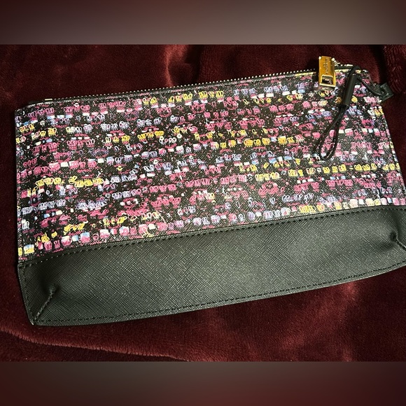 Karl Lagerfeld Multicolor Patterned Clutch Bag with Double Zippers - Picture 2 of 10